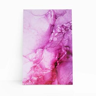 Tons De Roxo E Rosa Abstrato Tinta Quadro Canvas 60x40cm