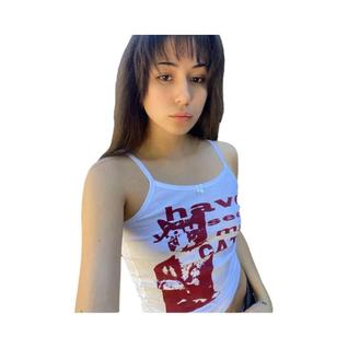 Top Sem Mangas Vintage Y2K Em Cores Vibrantes, Moda De Rua Harajuku Verão 2023, Ajuste Sli