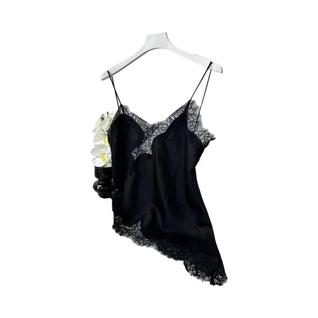 Tops De Renda Preta Com Decote Em V Para Mulheres, Sem Mangas, Estilo Y2K, Chic Para Verão