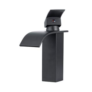 Torneira para banheiro cascata Misturador Monocomando Preta Baixa Paraná Pingoo.casa