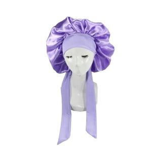 Touca De Cetim Tamanho Grande Para Mulheres, Para Cuidados Com O Cabelo Cacheado E Volumos