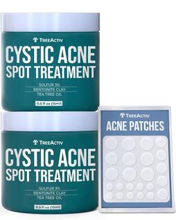Tratamento para manchas de acne cística TreeActiv, pacote com mais de 240 usos