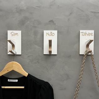 Trio De Ganchos Penduradores Provador Lojas Sim Não Talvez