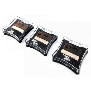Trio Sombra Para Sobrancelha Perfeitas Luisance Maquiagem e 2 Pinceis Chanfrado e Escova