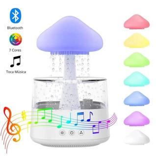 Umidificador Ambiente Difusor De Aroma De Nuvem e Chuva 7 Cores Luz Noturna