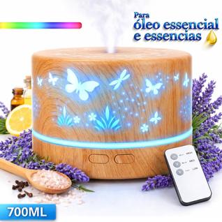 Umidificador Difusor De Ar Ambiente Portátil Purificador Carregavel 700ml Borboleta