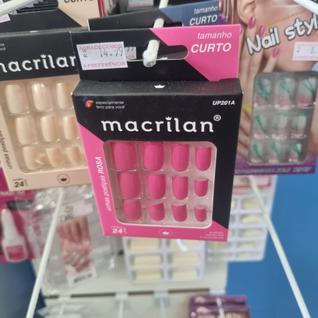 Unha postiça macrilan rosa