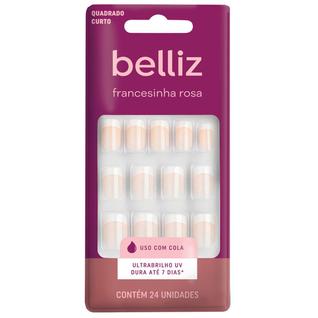 Unhas belliz francesinha rosa 1204