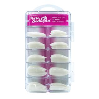 Unhas Postiças Almond Amendoadas, Com 100 Unidades, Arte Sedução