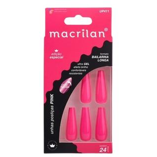 Unhas Postiças Bailarina Longa Pink UP411 - Macrilan