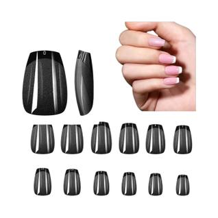 Unhas Postiças Extra Longas E Transparentes, 120 Peças, Meia Cobertura, Acrílicas, Profiss