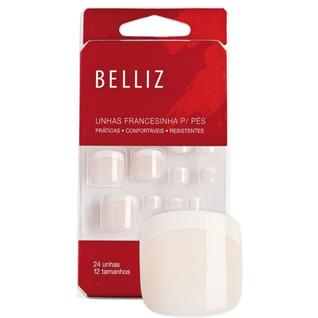 Unhas Postiças Para Pés Francesinha Belliz 1208