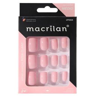 Unhas Postiças UP302A Tamanho Médio Rosa Claro - Macrilan