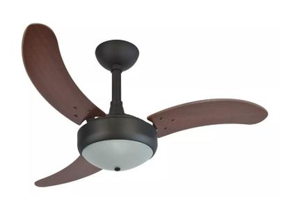 Ventilador Teto Sala Luxo Potente Silencioso Preto 220V