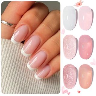 Verniz de unhas em gel Born Pretty Jelly Sheer Milky Pink 7mL x6
