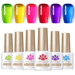 Verniz em Gel Born Pretty Neon Garden - 6 Unidades de 7ml