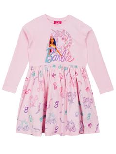 Vestido Barbie de manga curta Unicorn Skater Pink Girls 10