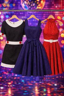 Vestido bolinha Poá retrô anos 60 casual