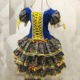 Vestido Caipira Moda Mãe e Filha Dança Quadrilha Moda Infantil e Adulto São João- Ana Fant