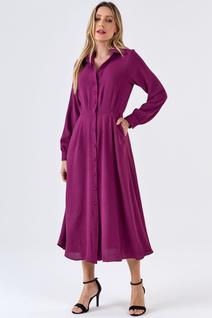 Vestido Chemise Midi PKS Magenta