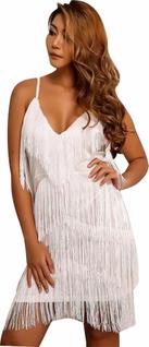 Vestido Com Borla (franjas) Festa Noite