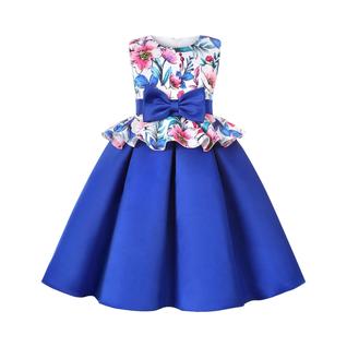 Vestido De Festa Estilo Princesa Com Padrão Floral Para Meninas, Vestido De Concurso De Be