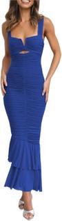 Vestido de festa Lady Sexy Wrap sem mangas para casamento de dama de honra