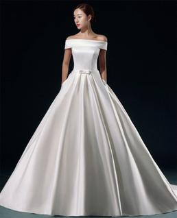 Vestido De Noiva Decote Canoa Moderno Boho Chic Princesa