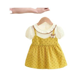 Vestido De Verão Para Meninas, Renda, Bolinhas, Algodão, Manga Curta, Estampa Floral, Roup