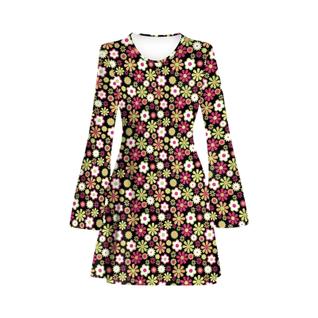 Vestido Disco Boêmio Floral Dos Anos 70 Para Mulheres, Fantasia De Férias Hippie