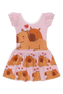 Vestido Estampado Capivara  Look Divertido para o Dia a Dia