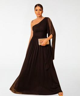 Vestido Feminino Longo Tule Capa -