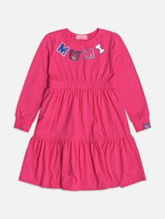 Vestido Infantil Inverno Cotton Magenta Momi