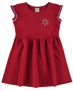Vestido infantil manga retilínea em piquê stretch 4
