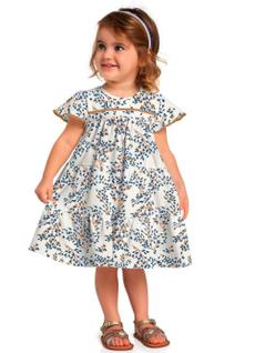 Vestido Infantil Milon em Cotton Folhagem Milon Off White 4