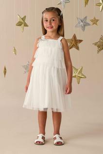 Vestido Infantil Tule Branco Mon Sucré