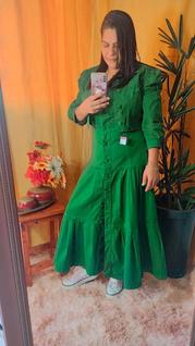 Vestido jeans e jaqueta com elastano conjunto M 38/40