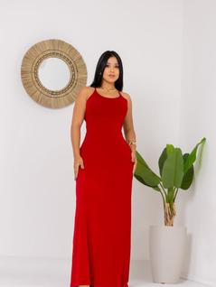 Vestido Longo Sereia Trançado nas Costas