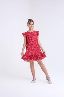 Vestido Luna Florsinhas Vermelho
