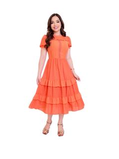 Vestido Midi Delicado Romantico Moda Evangelica Para Festa