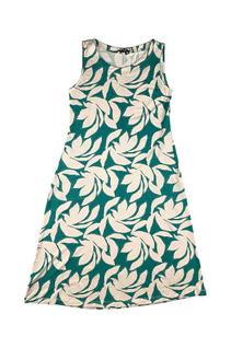 Vestido Midi Vida Sem Manga Evasê com Bolsos - Cor do Céu