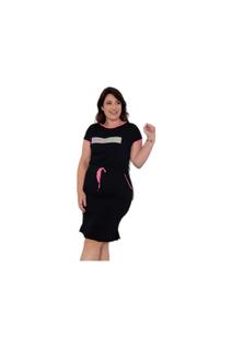 Vestido plus size c/elastico cintura confortavel para usar com tenis 9415