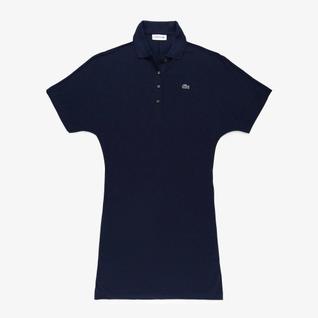 Vestido Polo Piqué com Manga Morcego