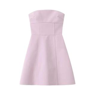 Vestido Rosa Mini Sem Alças - Estilo Sexy e Chic para Festa - Outono 2024
