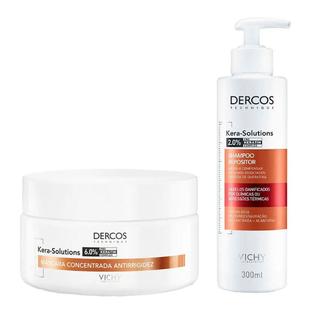 Vichy Kera Solutions Kit  Shampoo + Máscara Capilar Para Cabelos Danificados