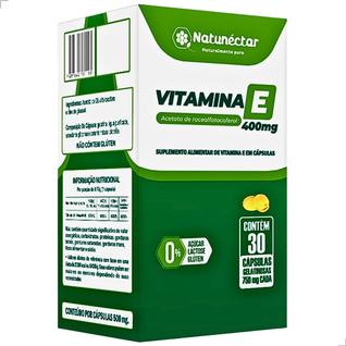 Vitamina E Tocoferol 400 ui 30 Cápsulas Gelatinosas Alfa Pura Concentrada Suplementos Comp