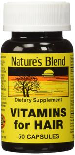 Vitaminas para cabelos Nature's Blend 50 cápsulas
