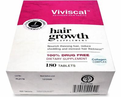 Viviscal Hair Growth 180 Comprimidos Feminino Anticaída Cabelo Crescimento Saudável Import