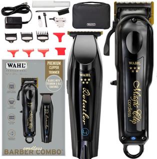 Wahl Barber Combo Com Máquina De Corte Magic Clip E Máquina De Acabamento Detailler Lançam