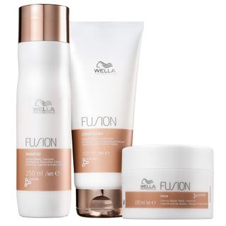 Wella Professionals Fusion - Kit Shampoo 250ml + Condicionador 200ml + Máscara 150ml
